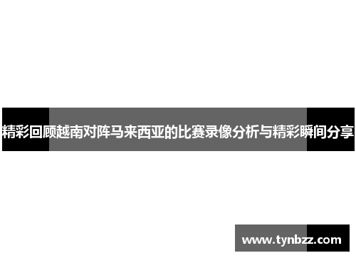 精彩回顾越南对阵马来西亚的比赛录像分析与精彩瞬间分享